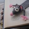 do szczurek, prezent dla miłośnika książek - ręcznie zakładka do książki