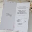 Zaproszenia komunijne dla dziewczynki - 5 szt biało-różowe (personalizowane)