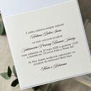 Eleganckie zaproszenia komunijne wzór 48B (białe i złote) - personalizowane