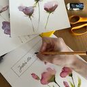 Ręcznie malowany obrazek A4 z personalizowanym napisem