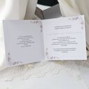 Zaproszenia komunijne dla dziewczynki biało-różowe - personalizowane 5 szt