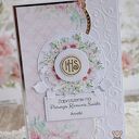 Zaproszenia komunijne Pink Blossom na Pierwszą Komunię Świętą - 16 szt. 