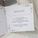 Zaproszenia komunijne dla dziewczynki biało-różowe - personalizowane 5 szt