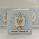 Zaproszenia i komunia święta z hostią