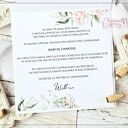Zaproszenie na Komunię dla dziewczynki - różowe wzór 102 (13x13 cm)