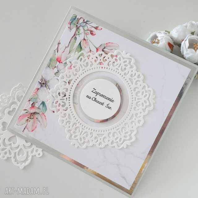 Zaproszenie na chrzest - 5szt