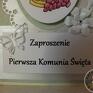 zaproszenie: komunia personalizacja