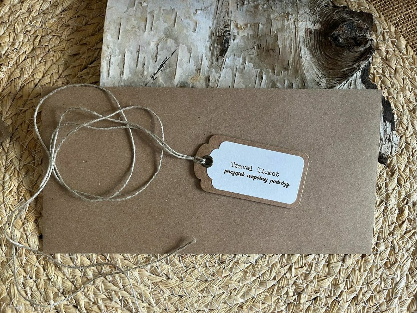 Kartka ślubna "Szczęśliwa podróż" z rowerem - handmade