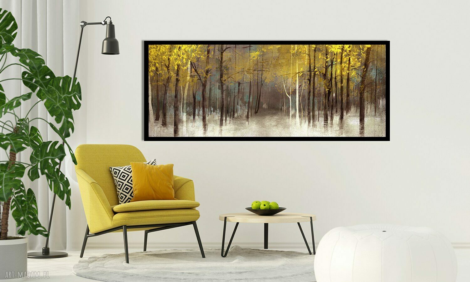 Abstrakcyjny pejzaż na płótnie 147x60 cm - gotowy do zawieszenia