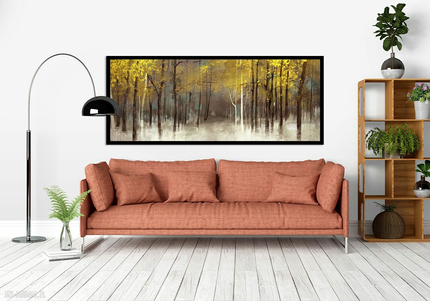 Abstrakcyjny pejzaż na płótnie 147x60 cm - gotowy do zawieszenia