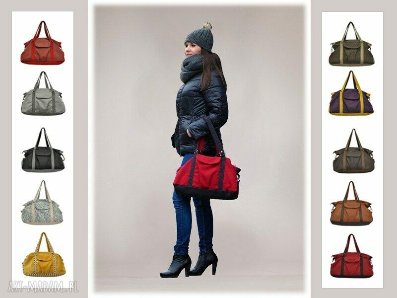 07 0001 Bordowa torebka sportowa / torba fitness PIGEON handmade