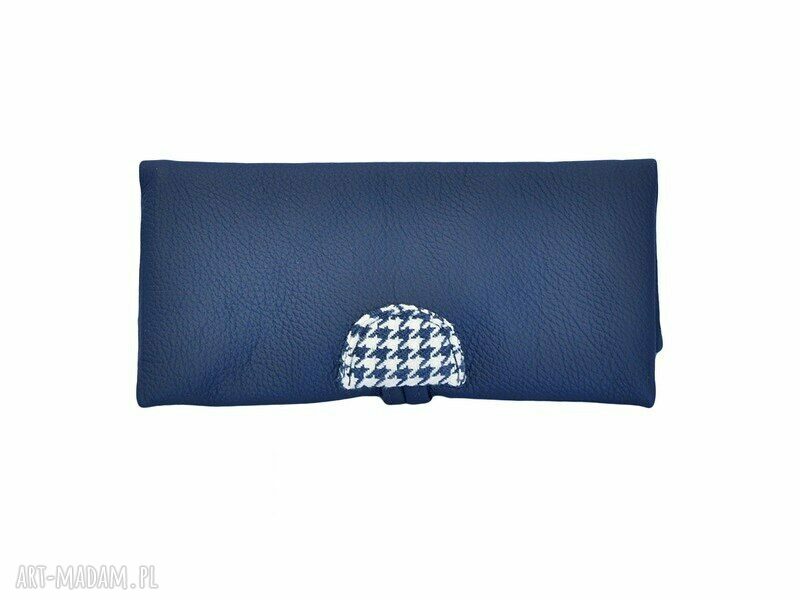 kopertówki: 11 0006 Mała granatowa torebka kopertówka wizytowa NIGHTINGALE hand made