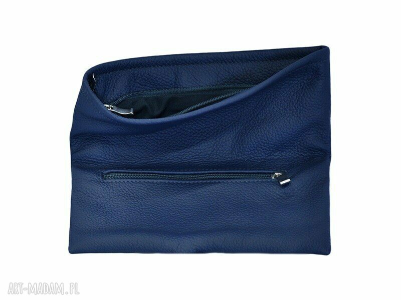kopertówki: 11 0006 Mała granatowa torebka kopertówka wizytowa NIGHTINGALE hand made