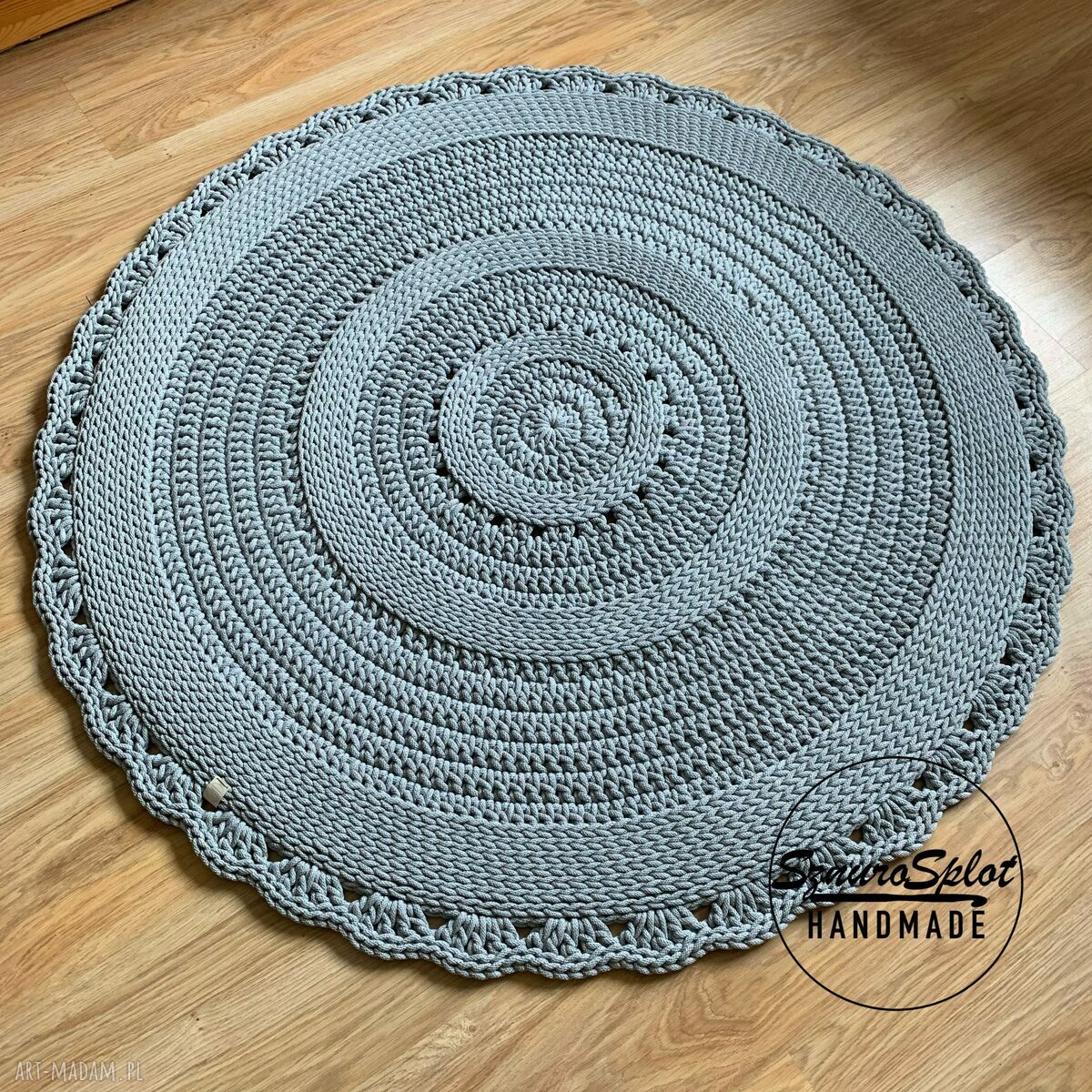 Dywan 120 cm ze sznurka bawełnianego - mandala boho