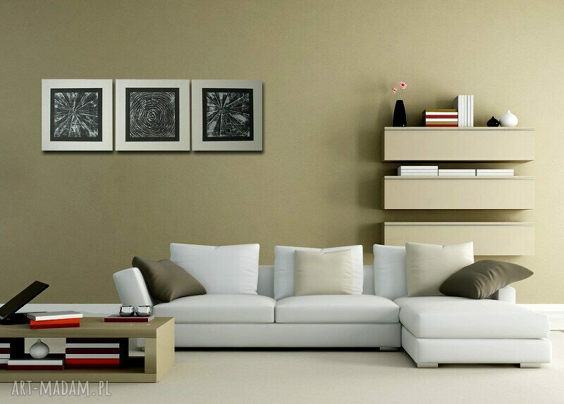 120x40cm - NOWOCZESNY CZARNO BIAŁY
