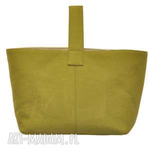 13-0001 zielona torebka damska do ręki shopper bag na zakupy