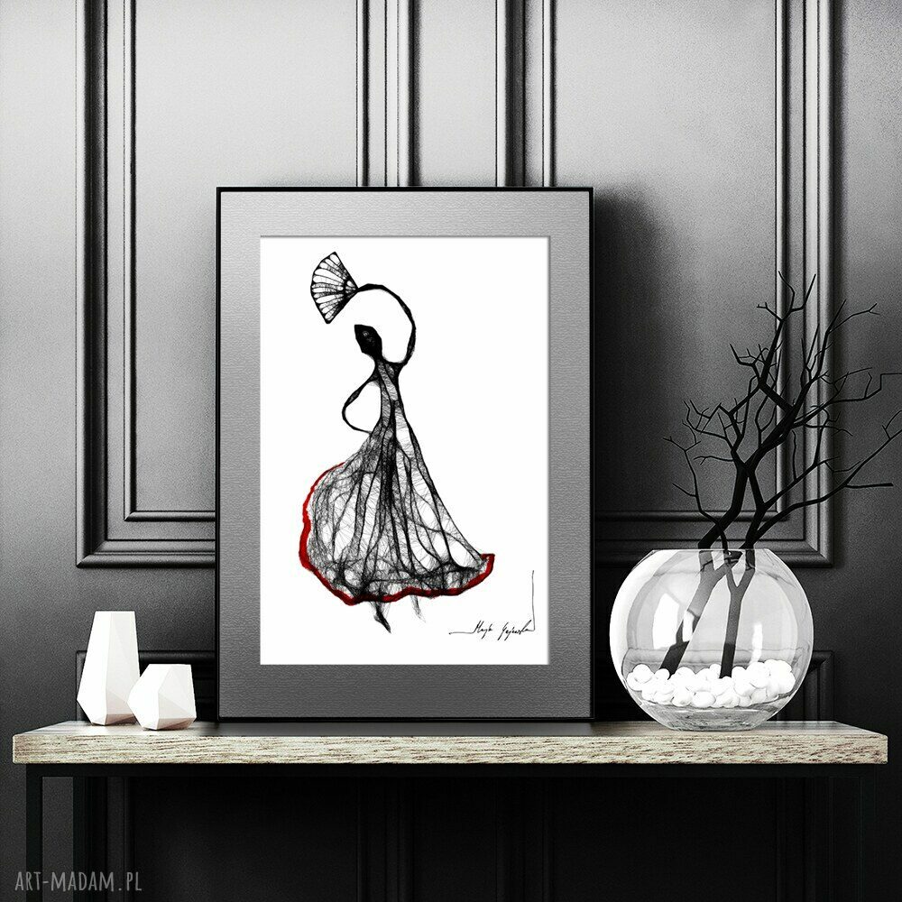 Grafika 140 - Flamenco - nowoczesna dekoracja ścienna w oprawie