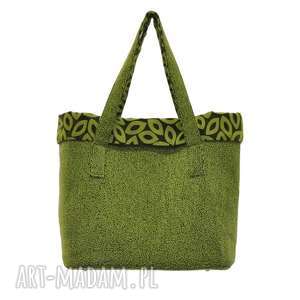 15-0001 zielona torba damska do ręki shopper bag co