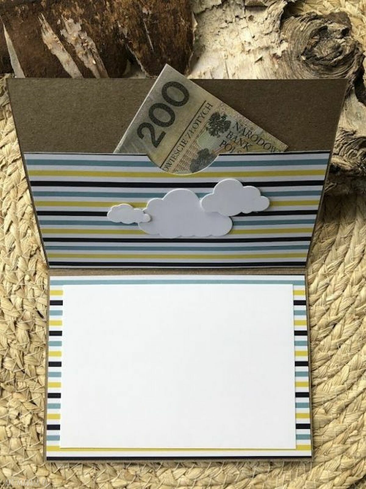 Misiowa kartka handmade na narodziny, roczek lub urodziny dziecka