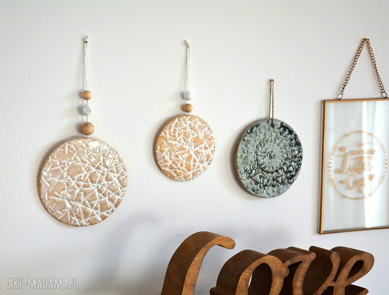 2 ceramiczne wisiory wisior na prezent od art Madam.pl