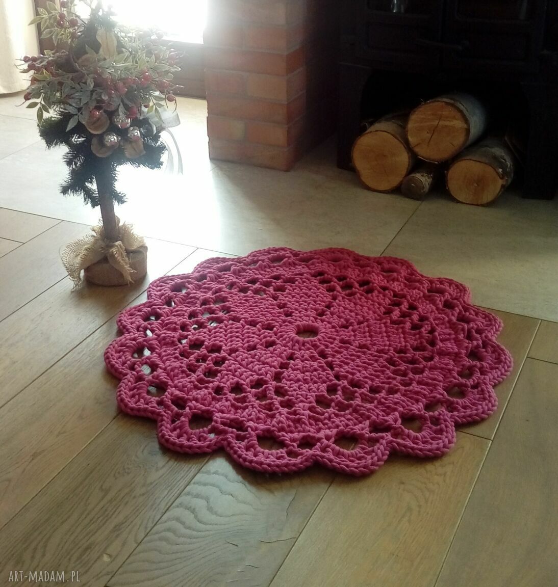 Zestaw 2 ręcznie robionych dywanów Dace ze 100% bawełnianego sznurka (120 i 80 cm)