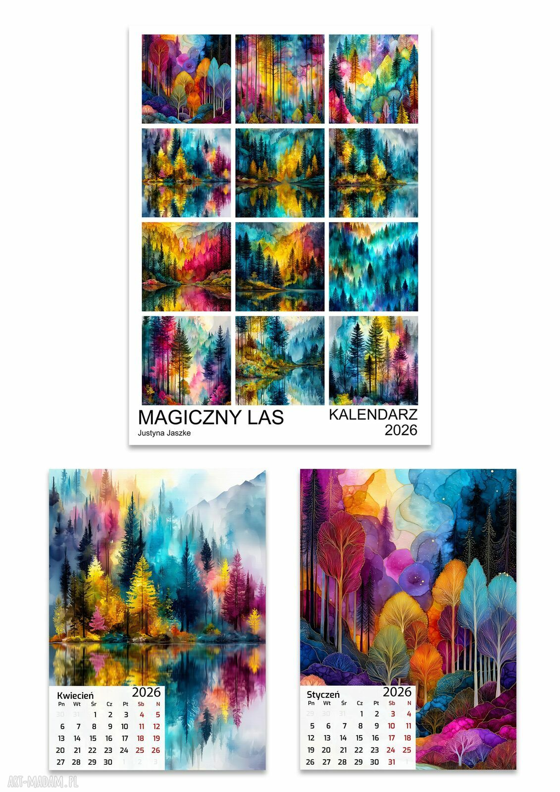Kalendarz 2026 Magiczny Las 13x18 cm