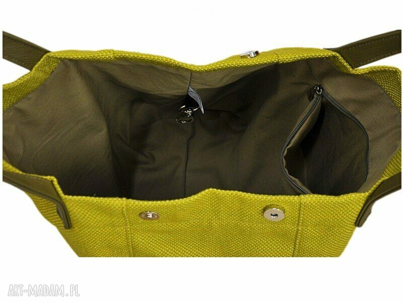 24 0010 Zielona torebka damska worek / torba na studia SWALLOW handmade
