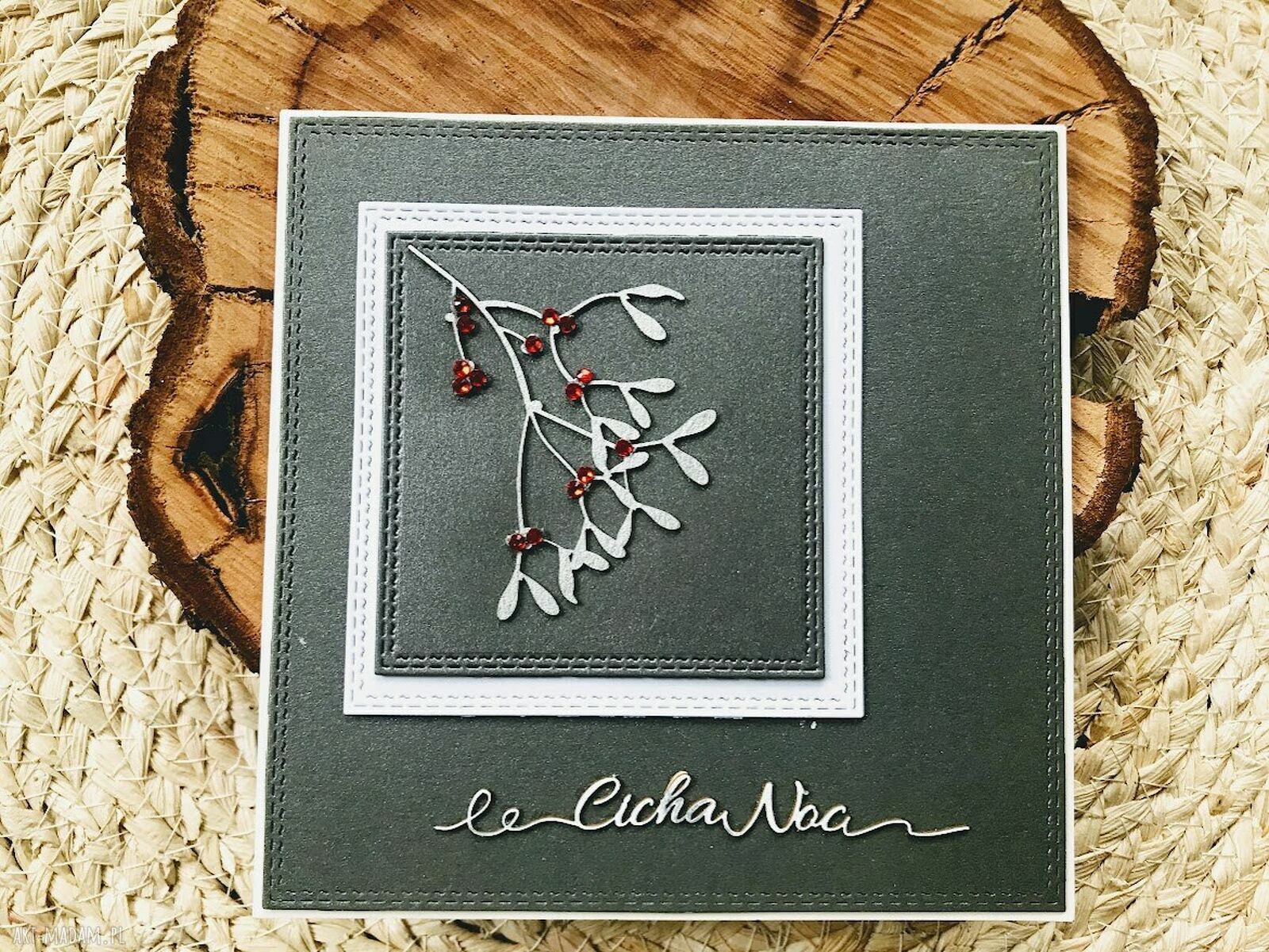Kartka bożonarodzeniowa handmade „Cicha noc”