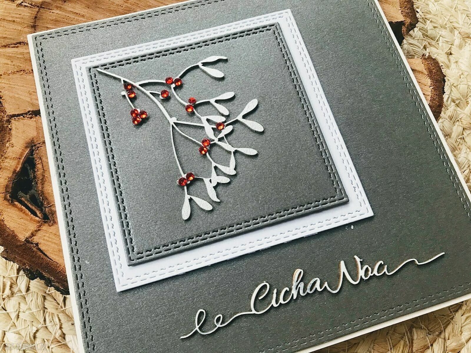 Kartka bożonarodzeniowa handmade „Cicha noc”