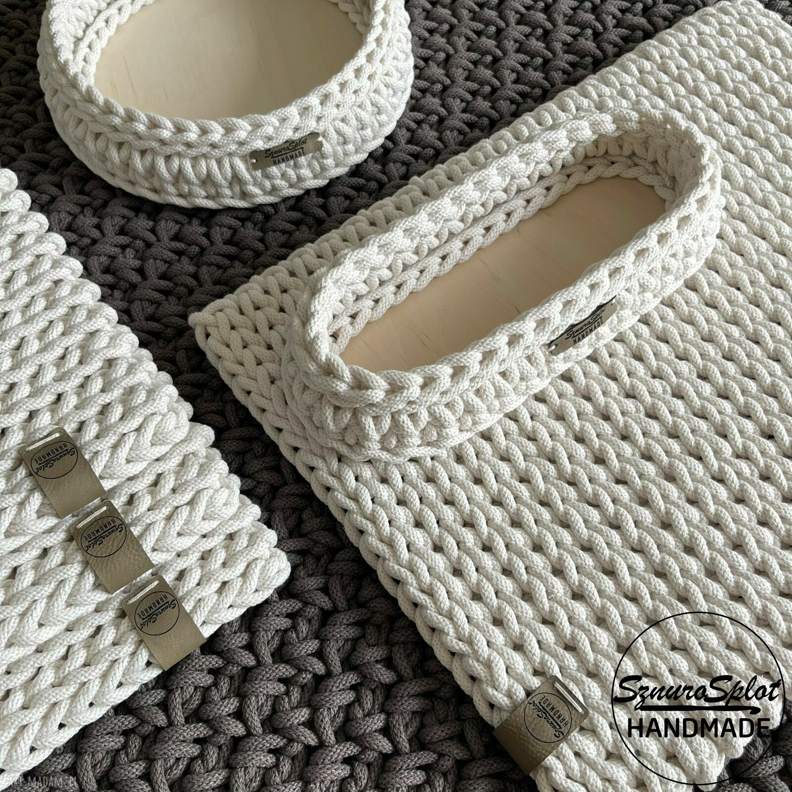 Ręcznie robione podkładki na stół 30x40 cm - komplet 4 sztuk