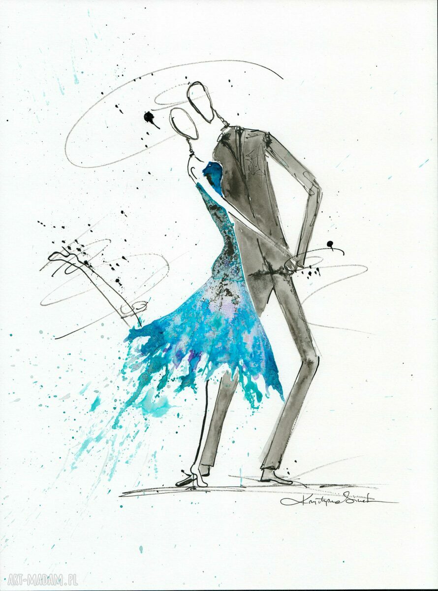 Grafika 30x40 Tango - elegancki minimalizm w czerni i bieli
