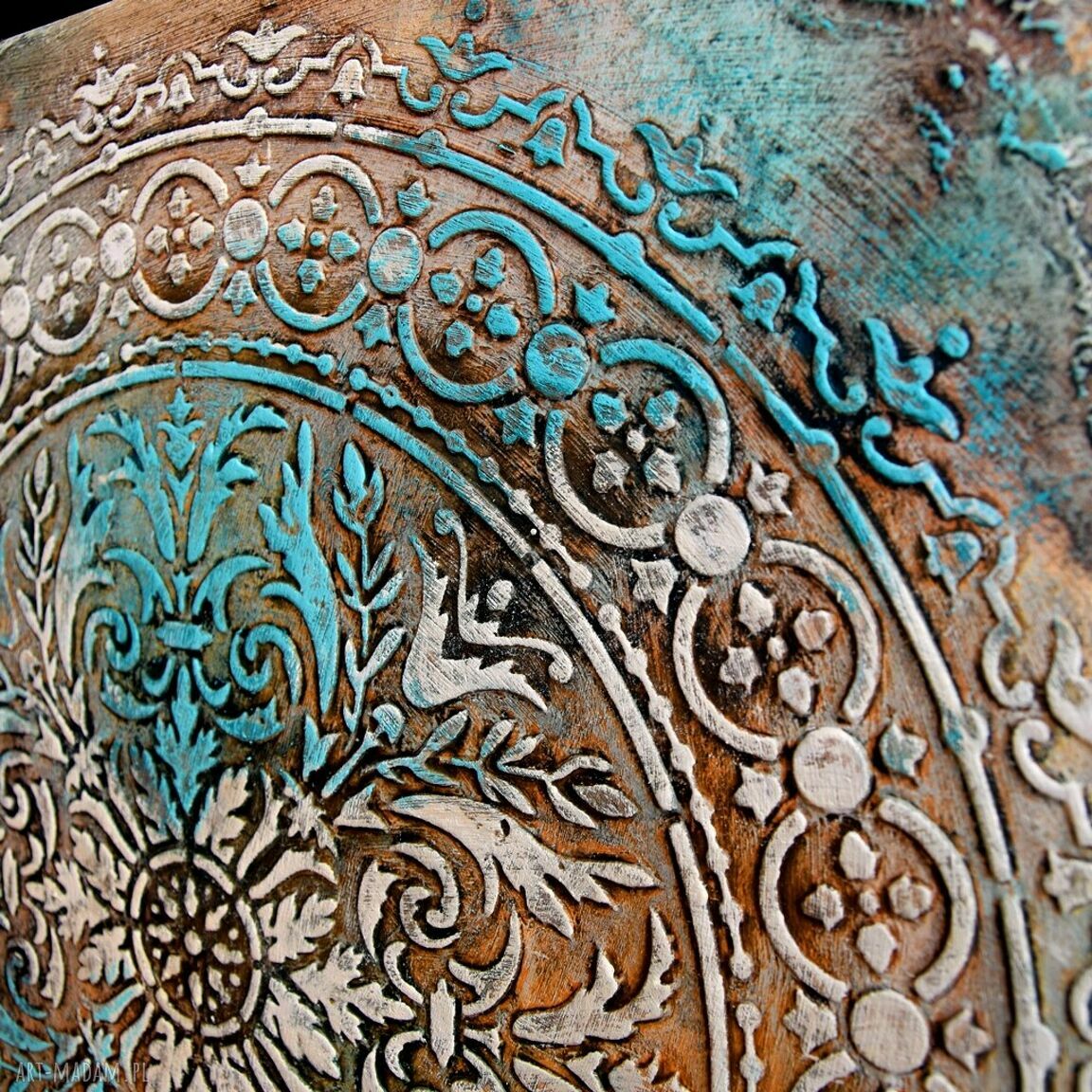 Mandala 34 - ręcznie malowany obraz 3D do salonu