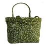 do ręki torebki shopper bag 37 0008 biało zielona torebka