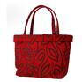 handmade na 37 0009 czerwona torebka shopper bag 3w1 / ekologiczna torba na zakupy owl