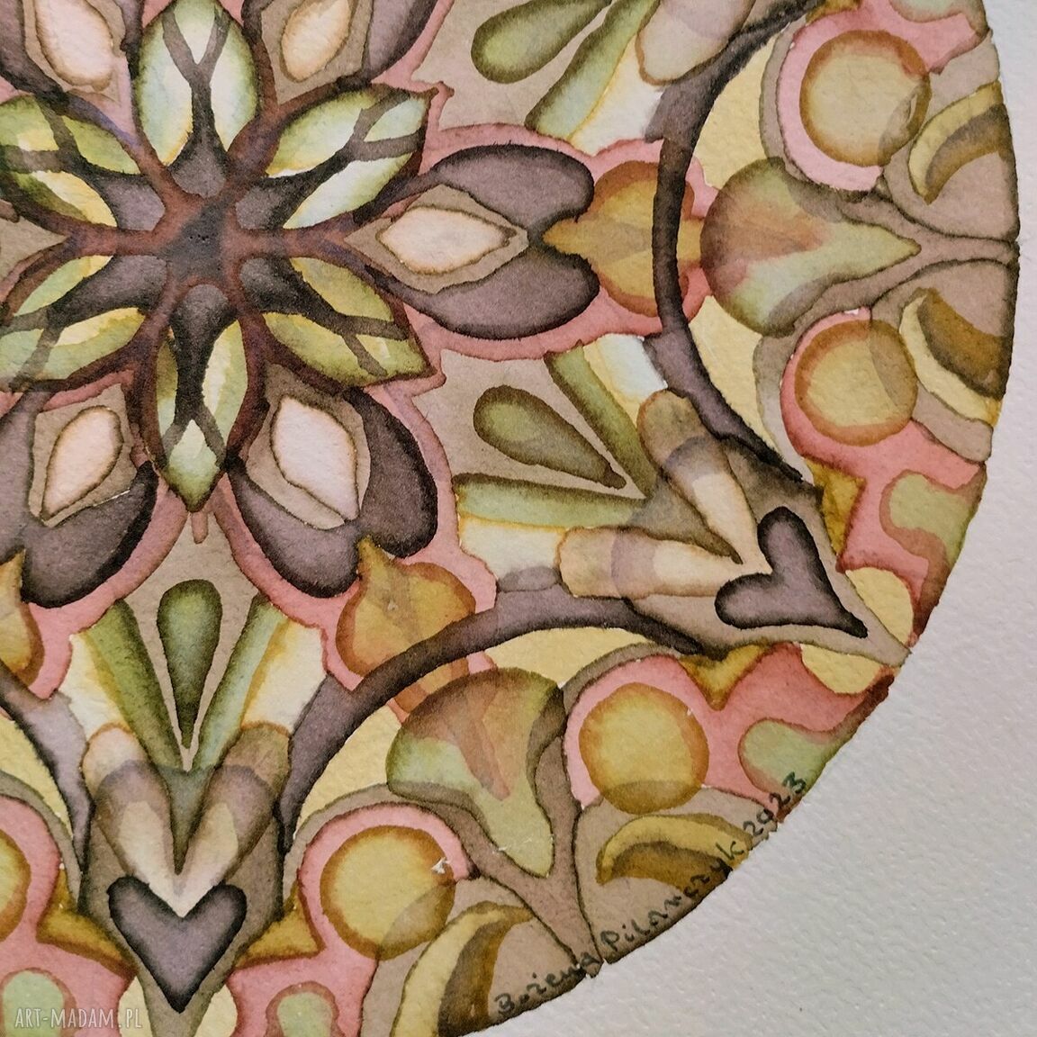 Zestaw 3 mandali Kolory Ziemi - mandala zen, spokój ziemia i natura