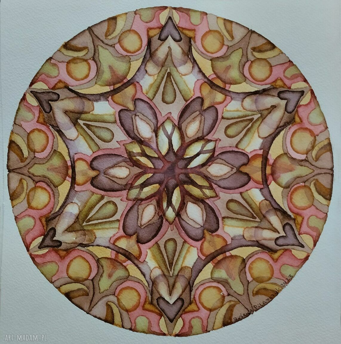 Zestaw 3 mandali Kolory Ziemi - mandala zen, spokój ziemia i natura