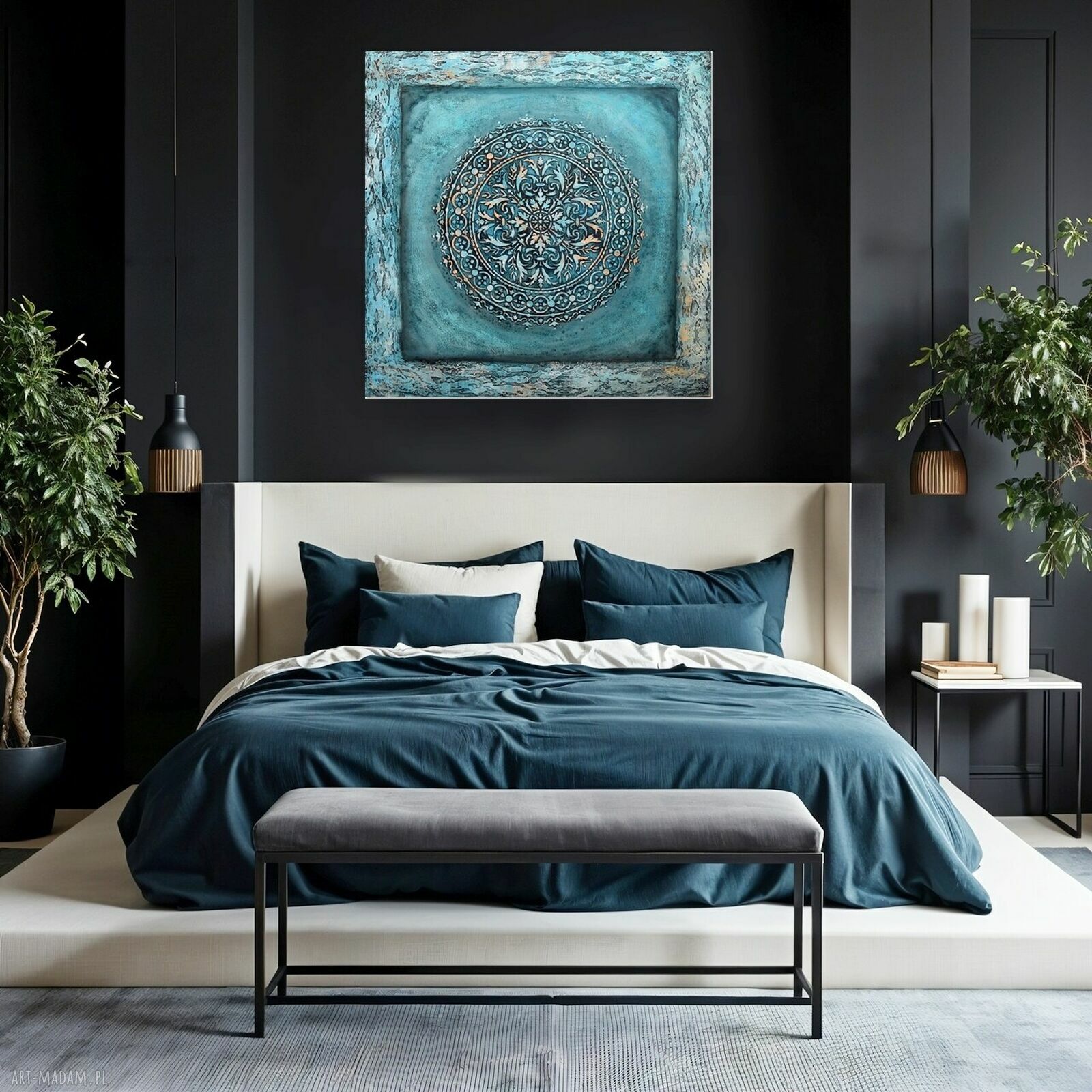 Mandala 41 - ręcznie malowany obraz 3D do salonu