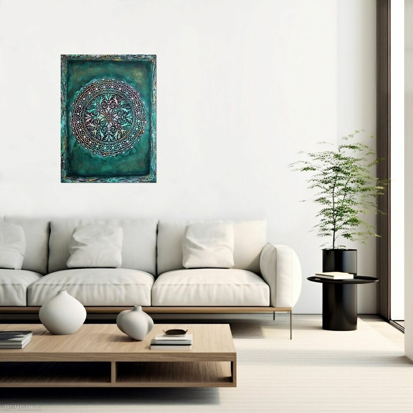 Mandala 42 - ręcznie malowany obraz 3D 60x80 cm do salonu