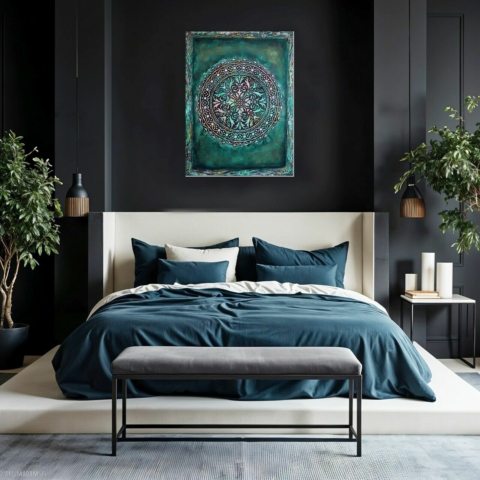Mandala 42 - ręcznie malowany obraz 3D 60x80 cm do salonu