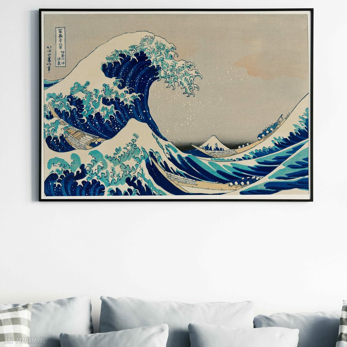 Plakat 50x40 cm - Hokusai, Wielka fala w Kanagawie (8-2-0022)