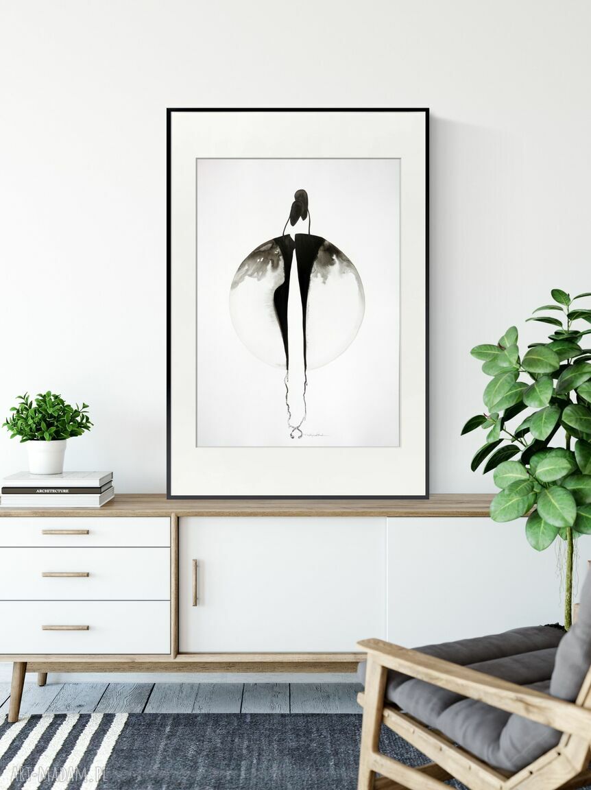 Ręcznie wykonana grafika 50x70 - oryginalny obraz na ścianę