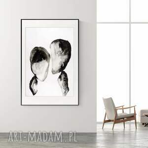 obraz 70x100 cm wykonany ręcznie abstrakcja obraz do salonu - grafika czarno