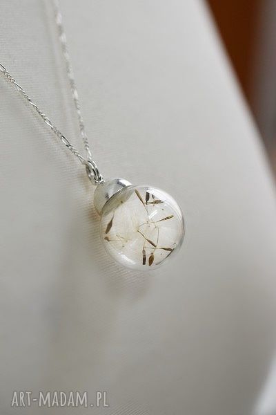 naszyjniki: 925 Srebrny łańcuszek z dmuchawcami ręcznie zrobione