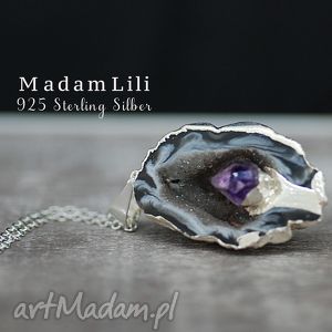 925 sterling ♥ agat ametyst ♥ naszyjnik