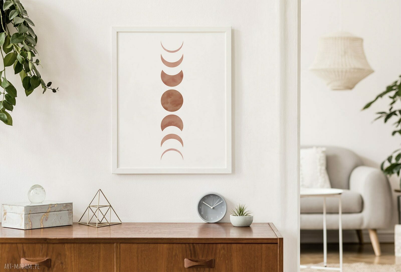 Plakat A3 - Fazy księżyca boho