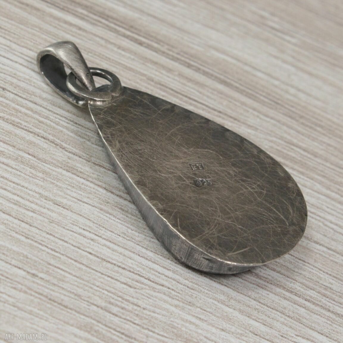 Paua abalone w srebrze 925 - wisior 1664a