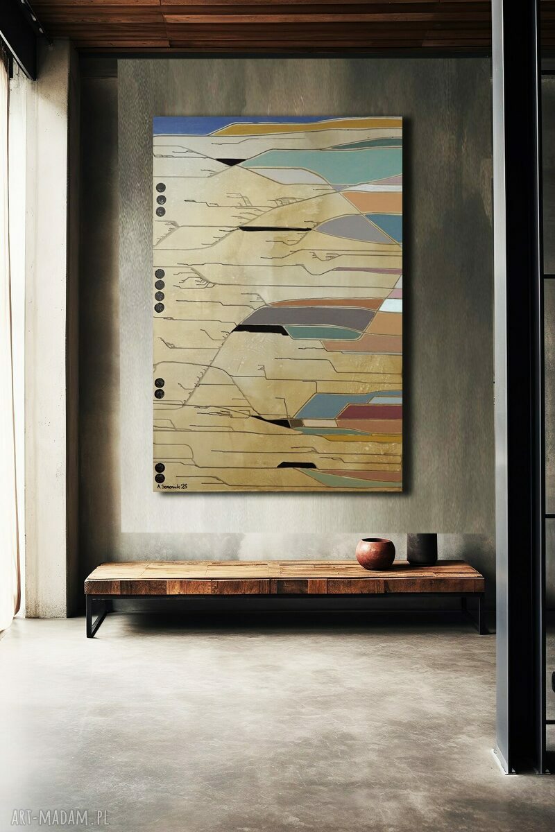 Abstra-akt 28 - abstrakcyjny obraz akrylowy 150x100 cm