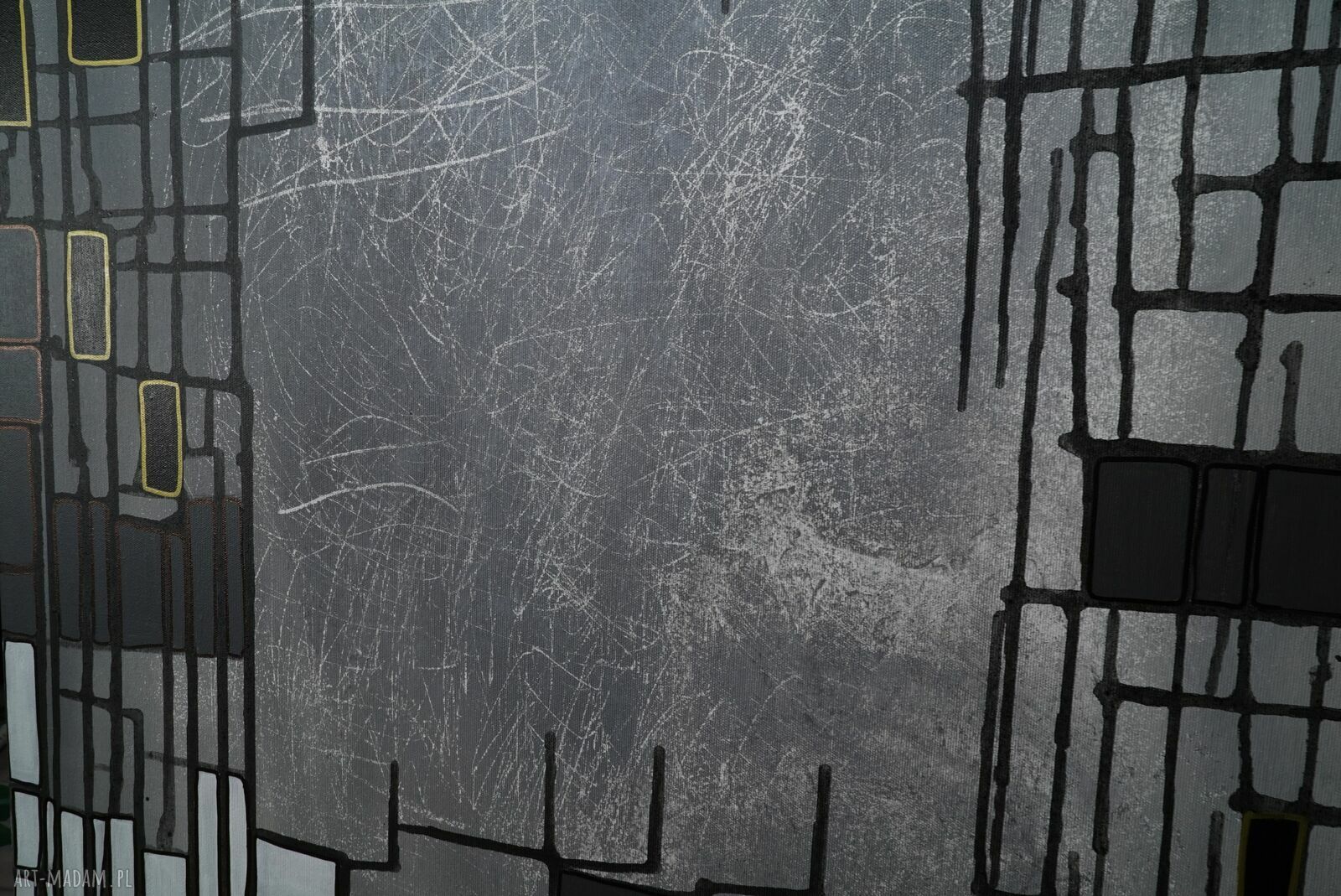 Abstra - akt 34: ręcznie malowany obraz abstrakcyjny na płótnie 3D 80 x 120 cm