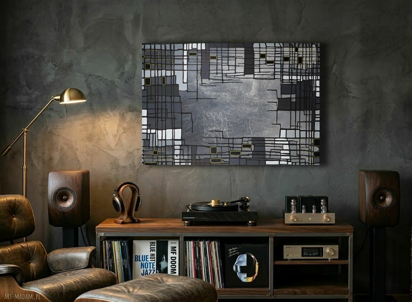 Abstra - akt 34: ręcznie malowany obraz abstrakcyjny na płótnie 3D 80 x 120 cm
