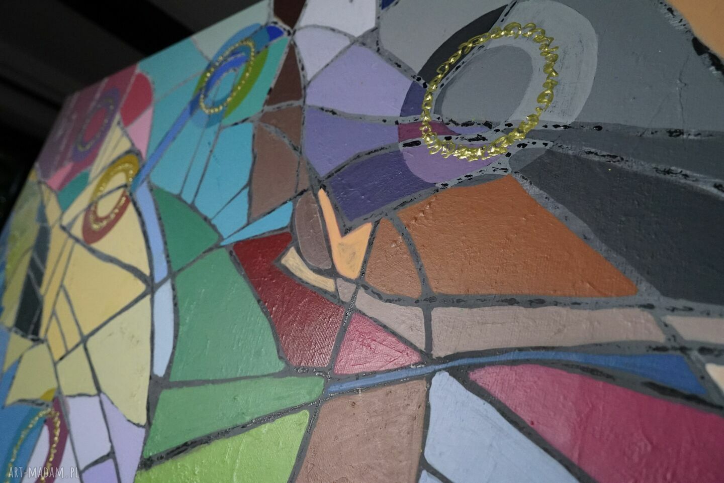 Abstra-akt 13 - obraz akrylowy 100 x 150 cm z fakturą na płótnie